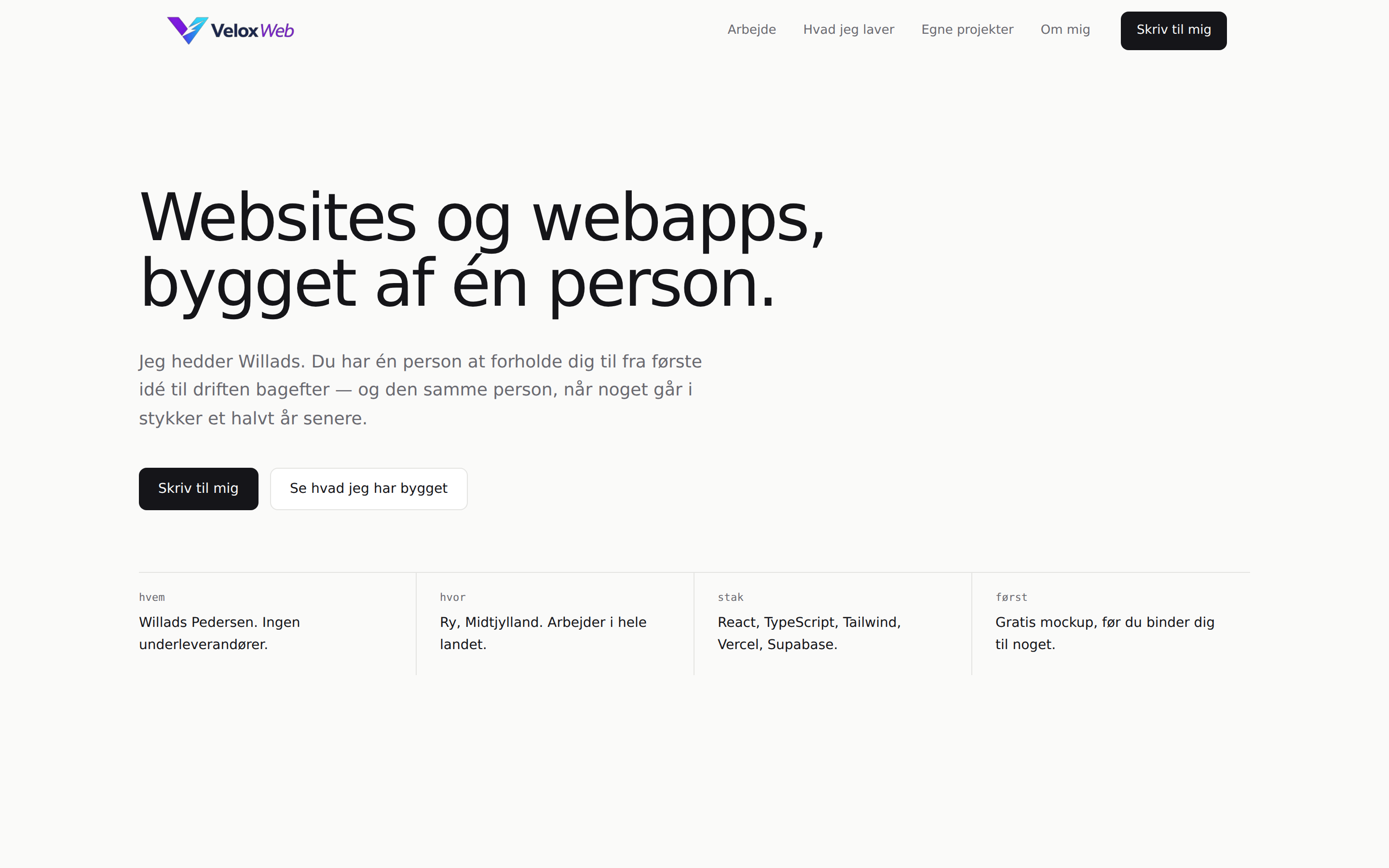 Skærmbillede af veloxweb.dk